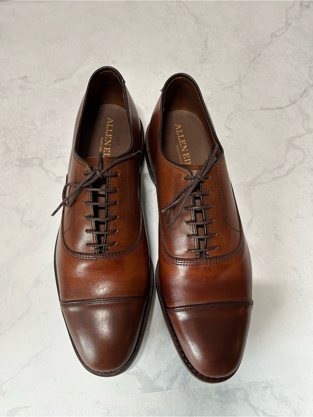 Allen Edmonds Chestnut Brown Cap-Toe Oxford Dress Shoes